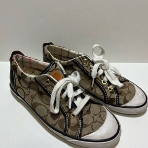 Coach Brown and White Women's Sneakers size 7B